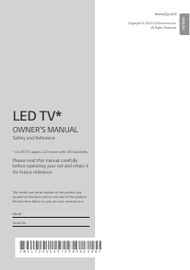 Handleiding LG 43UR781C0LK LED televisie