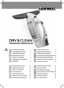 Kullanım kılavuzu Leifheit 51003 Dry & Clean Cam temizleme makinesi