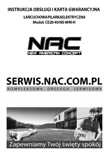 Instrukcja NAC CE20-40-NS-WM-H Piła łańcuchowa