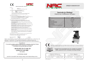 Instrukcja NAC GY6000 Rozdrabniacz