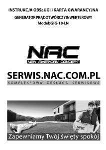 Instrukcja NAC GIG-18-LN Generator