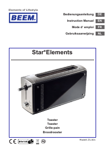 Handleiding Beem Star*Elements Z5.001 Broodrooster