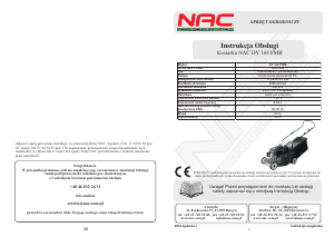 Instrukcja NAC DY164PMB Kosiarka