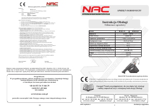 Instrukcja NAC HT6172 Dmuchawa do liści