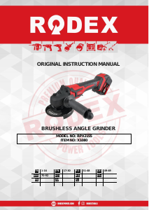 Manual Rodex RPX2155 Angle Grinder