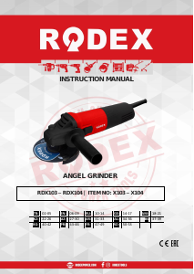 Manual Rodex RDX104 Angle Grinder