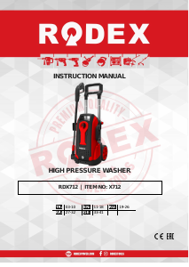Kullanım kılavuzu Rodex RDX712 Yüksek basınçlı yıkama makinesi