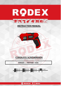 Руководство Rodex RDX331 Шуруповерт