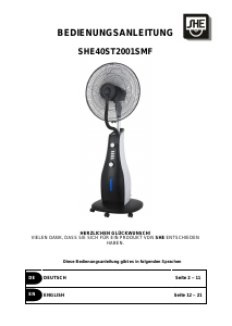 Manual SHE SHE40ST2001SMF Fan