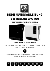 Bedienungsanleitung SHX SHX71BHL2000W Heizgerät