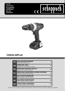 Manual Scheppach CDD45-20ProS Drill-Driver