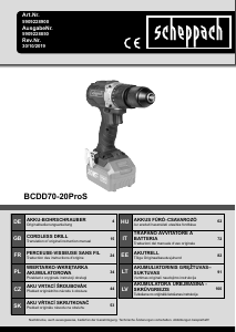 Rokasgrāmata Scheppach BCDD70-20ProS Urbja piedziņas ierīce