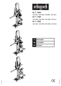 Mode d’emploi Scheppach Ox 7-1000 Fendeuse à bois