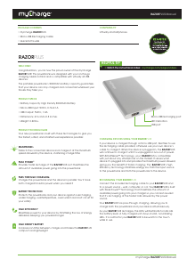 Bruksanvisning myCharge RZ30V RazorPlus Portabel laddare