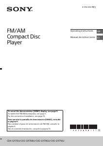 Manual de uso Sony CXS-G1174SU Radio para coche