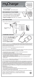 Manual myCharge SPU22KP Style Power Portable Charger