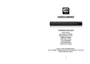 Manual SHX SHXDS1800WF Incalzitor terasa