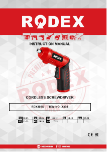 Kullanım kılavuzu Rodex RDX3085 Tornavida