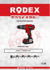 Руководство Rodex RDX340 Дрель-шуруповерт