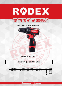 Manual Rodex RDX3321 Drill-Driver