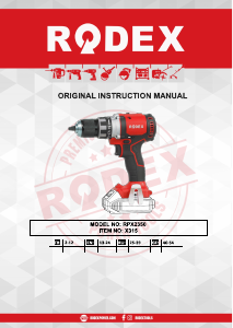 Kullanım kılavuzu Rodex RPX2350 Matkap tornavida