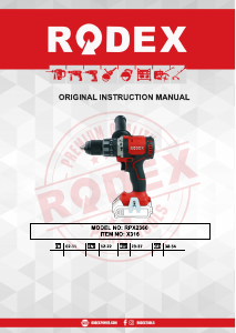 Kullanım kılavuzu Rodex RPX2360 Matkap tornavida