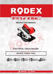 Руководство Rodex RDX3821 Циркулярная пила