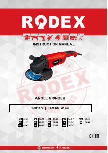 Manual Rodex RDX1170 Angle Grinder