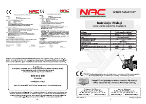 Instrukcja NAC GST55 Odśnieżarka