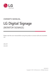Handleiding LG 49VL5PJ-A LED monitor