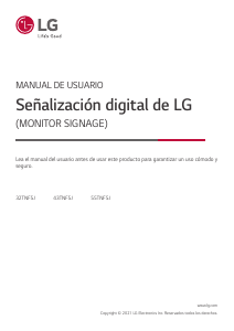 Manual de uso LG 55TNF5J-B Monitor de LED