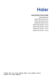 Manual Haier HW70-IM12929BKU1 Washing Machine