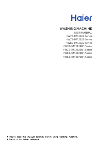 Manual Haier HW80-IM12929CBK Washing Machine