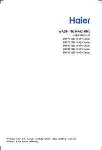 Manual Haier HW90-DM14959CBKU1 Washing Machine