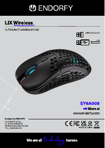 Руководство Endorfy EY6A008 LIX Wireless Мышь