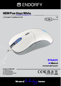 사용 설명서 Endorfy EY6A011 GEM Plus Onyx 마우스