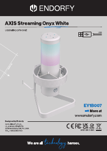 Rokasgrāmata Endorfy EY1B007 AXIS Streaming Onyx Mikrofons