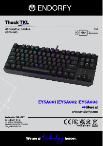 Руководство Endorfy EY5A002 Thock TKL Клавиатура
