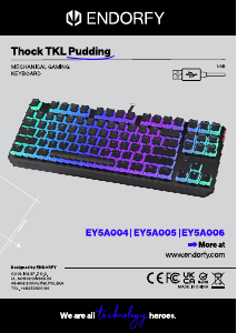 Manual Endorfy EY5A004 Thock TKL Pudding Keyboard