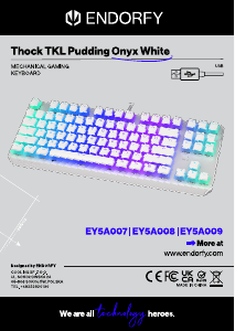 Руководство Endorfy EY5A007 Thock TKL Pudding Onyx Клавиатура