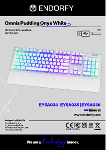 Руководство Endorfy EY5A035 Omnis Pudding Onyx Клавиатура