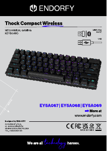 Наръчник Endorfy EY5A069 Thock Compact Wireless Клавиатура