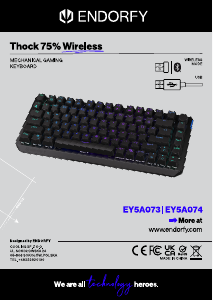 Εγχειρίδιο Endorfy EY5A073 Thock 75% Wireless Πληκτρολόγιο