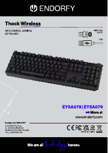 Manual Endorfy EY5A078 Thock Wireless Teclado