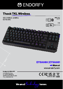 Manual Endorfy EY5A080 Thock TKL Wireless Keyboard