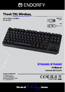 Návod Endorfy EY5A081 Thock TKL Wireless Klávesnica