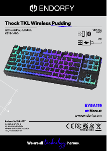 说明书 Endorfy EY5A119 Thock TKL Wireless Pudding 键盘