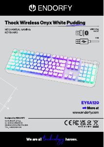 Εγχειρίδιο Endorfy EY5A120 Thock Wireless Onyx Pudding Πληκτρολόγιο