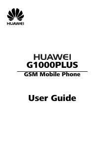 Manual Huawei G1000 Plus Mobile Phone