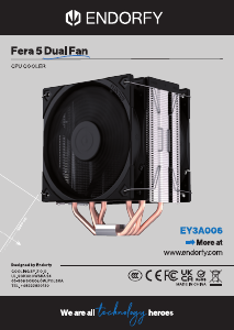 説明書 Endorfy EY3A006 Fera 5 Dual Fan CPUクーラー